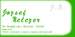 jozsef melczer business card